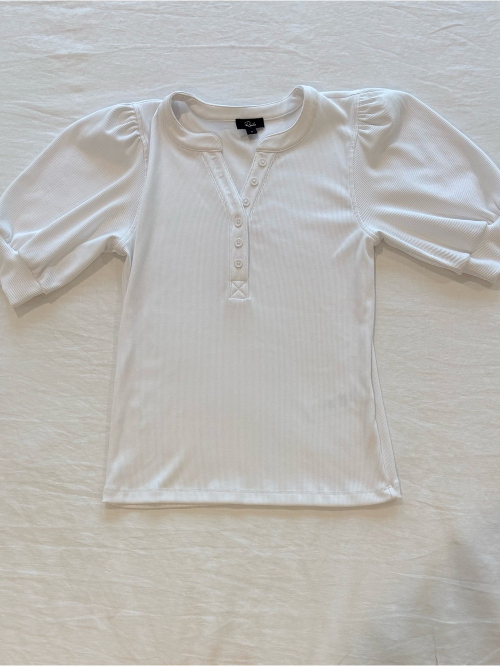 NWOT Rails Jewel Top White Rib T- Shirt